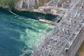 Image showing Power station at the Bhumibol Dam in Thailand