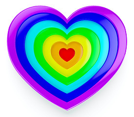 Image showing Rainbow heart
