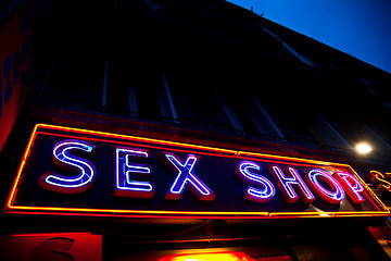 Image showing Sexy shop entrance