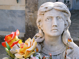 Image showing Female Graveyard Statue