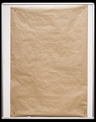 Image showing Brown Paper On White Board w/ Path