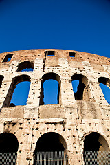 Image showing Colosseum with blue sky