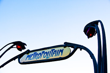 Image showing Paris Metro Station Entrance