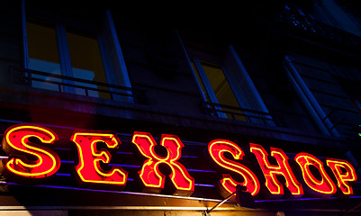 Image showing Sexy shop entrance