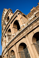 Image showing Colosseum with blue sky