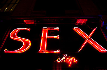 Image showing Sexy shop entrance