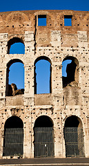 Image showing Colosseum with blue sky