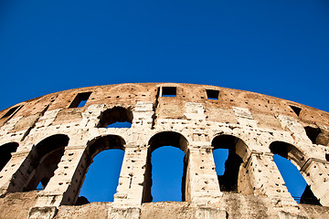 Image showing Colosseum with blue sky
