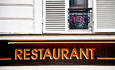 Image showing Restaurant sign