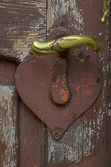 Image showing Brass door handle