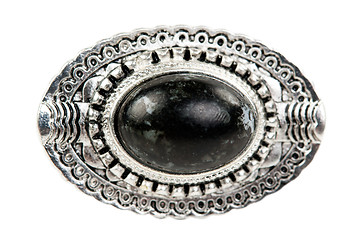 Image showing Silver pendant with a stone