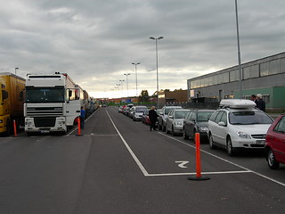 Image showing Queing for ferry in Horten in Norway