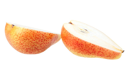 Image showing Slices of fresh pear