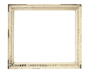 Image showing Weathered White Picture Frame w/ Path