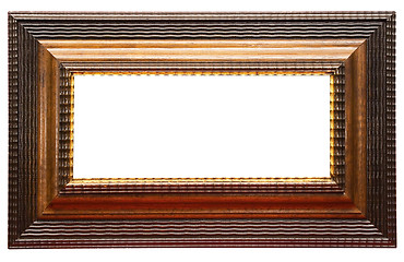 Image showing Wide Brown Picture Frame w/ Path