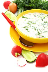 Image showing Cold summer soup kefir
