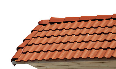 Image showing Roof tiles isolated on white background