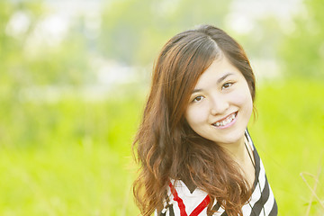 Image showing Asian woman happy and smile