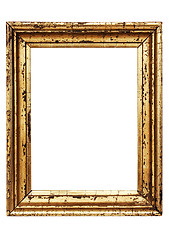 Image showing Weathered Golden Picture Frame w/ Path