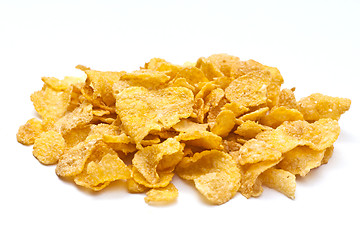Image showing Corn flakes on white background