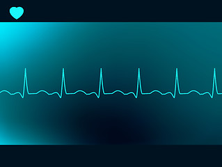 Image showing Abstract heart beats cardiogram. EPS 8