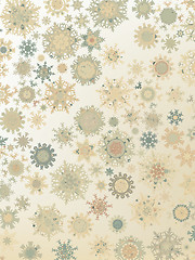 Image showing Template Retro Snowflakes background. EPS 8