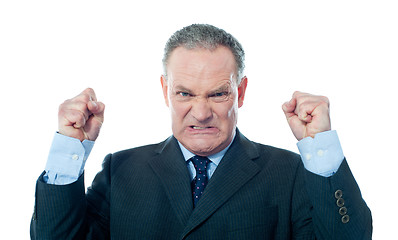 Image showing Frustrated senior businessman