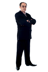 Image showing Matured businessperson posing with crossed arms