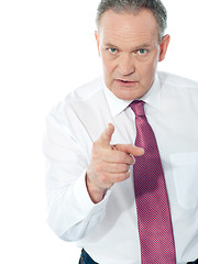 Image showing Portrait of an angry middle aged businessman