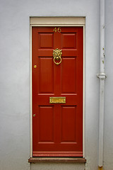 Image showing Red front door