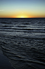 Image showing ocean sunset