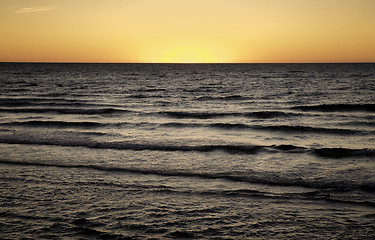 Image showing ocean sunset