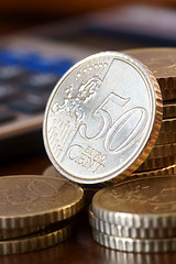 Image showing Euro coins