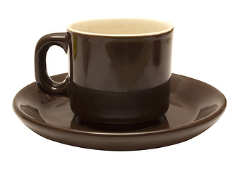 Image showing Brown Isolated Espresso Cup (Path Included)
