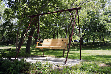 Image showing Wooden Swing