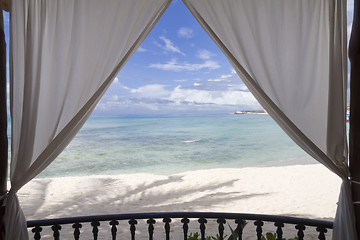 Image showing Framed Beach View