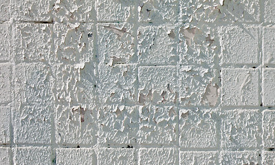 Image showing old white wall