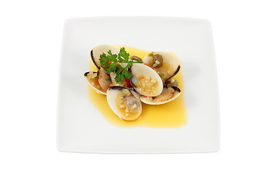 Image showing Dish of clams