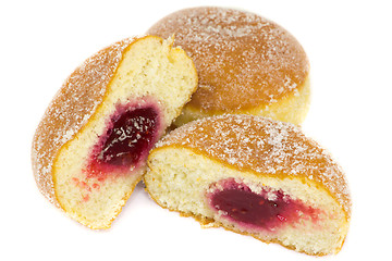 Image showing Jelly donuts with jelly