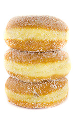 Image showing Stacked jelly donuts