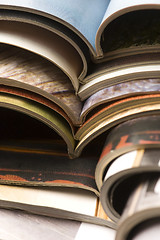 Image showing stack of magazines