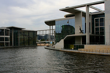 Image showing  Berlin governmental buildings at river spree