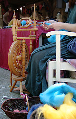 Image showing Spinning wool 1