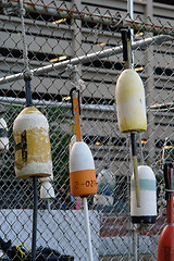 Image showing collection of weatherd buoys