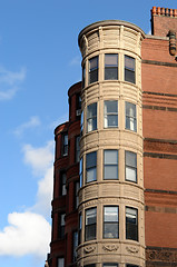 Image showing ornate rounded bay windows two