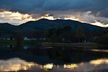 Image showing Sunset at Loch Ard