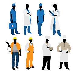 Image showing Mens professions silhouettes