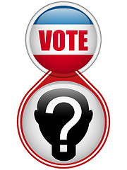 Image showing United States Election Vote Button.