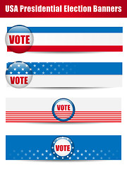 Image showing Vote Banners. Set of four with Background