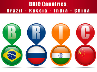 Image showing BRIC Countries Buttons